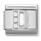 Nomination Composable Classic Link 330301/04 Letter D with CZ in 925 Silver